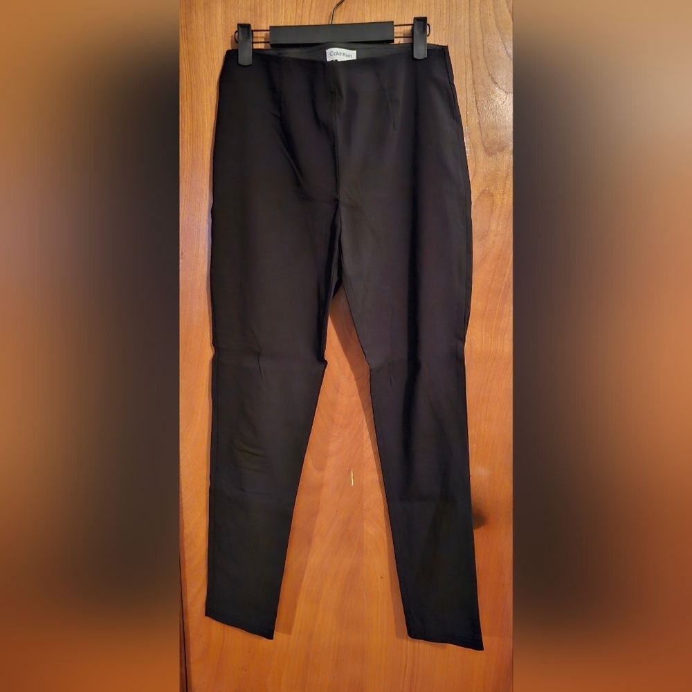 Calvin Klein Black Pull-On Dress Pants | Elastic Waist - Size 8